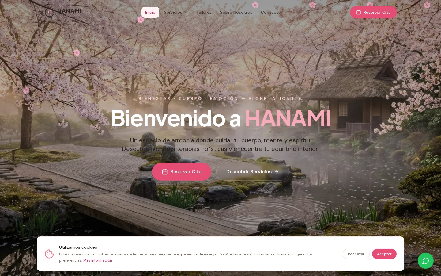 Diseño web profesional Hanami por AdsVentas — ejemplo de Estética & Belleza