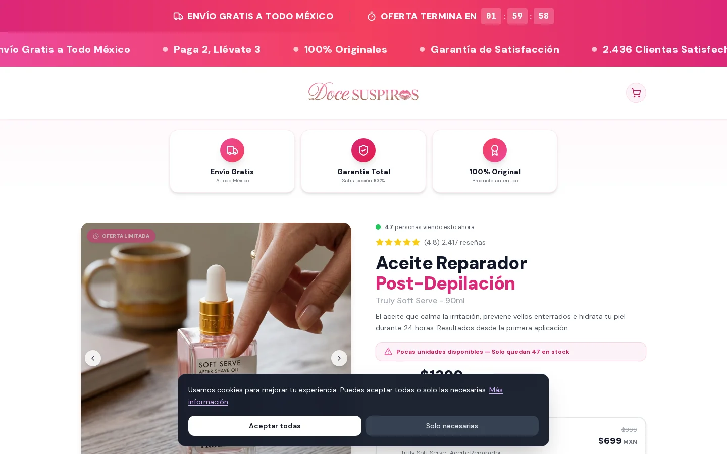 Diseño web profesional Doce Suspiros por AdsVentas — ejemplo de Repostería & Pastelería