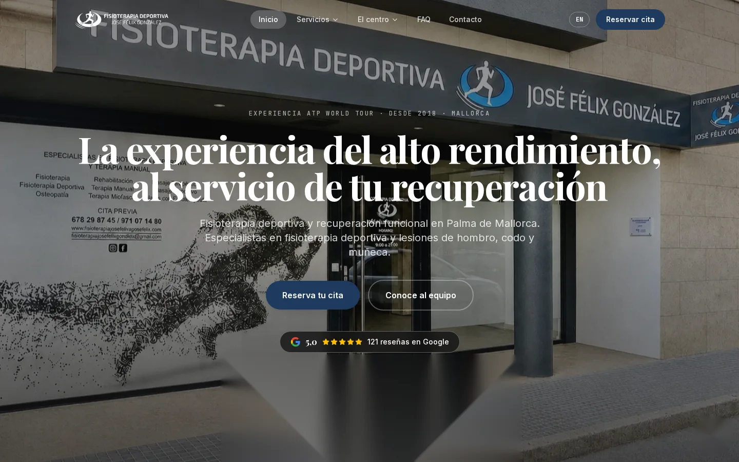 Fisioterapia José Félix González — Fisioterapeuta Deportivo
