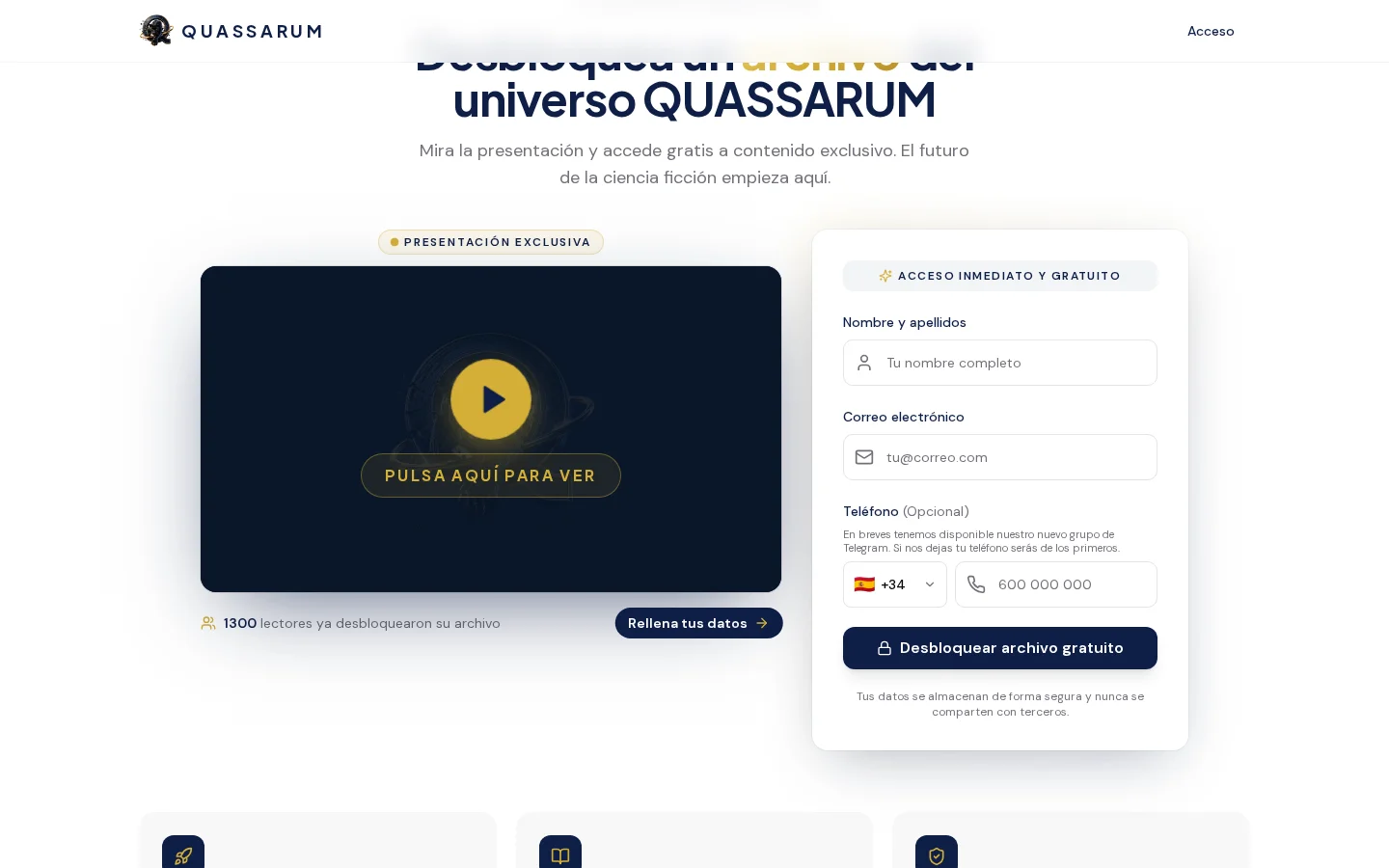 Diseño web profesional Quassarum por AdsVentas — ejemplo de Bebidas Premium
