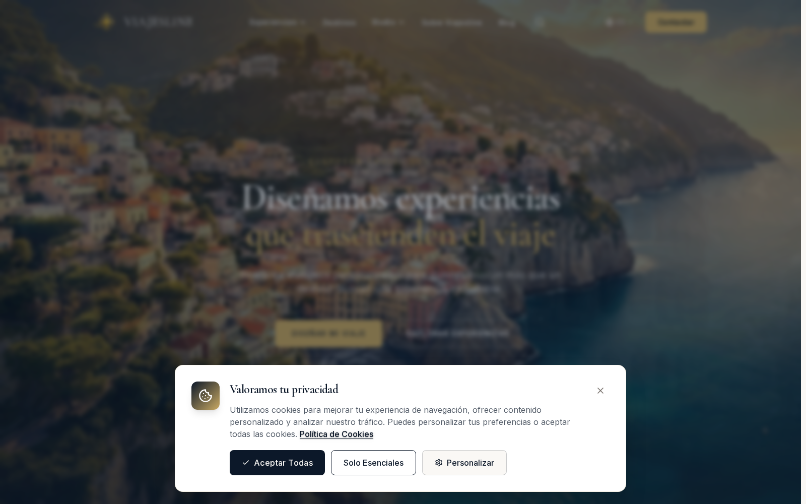 Web profesional de ViajesLine - Programada a medida por AdsVentas